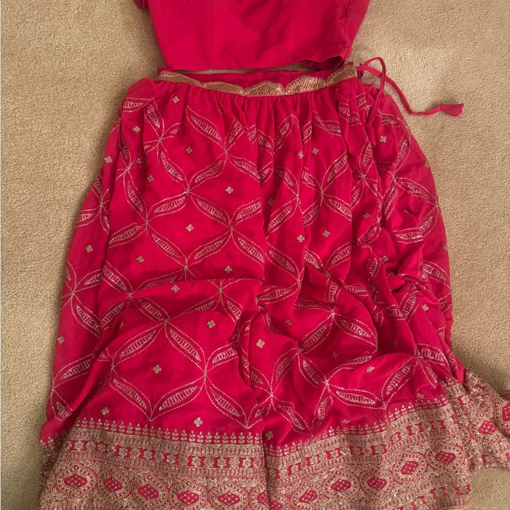 Pink Lehenga with Dupatta - Picture 2 of 15